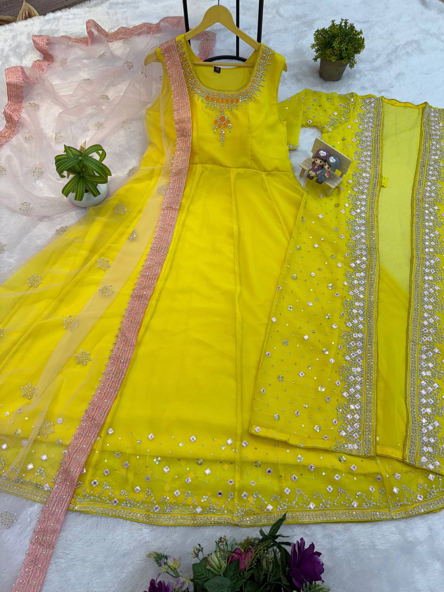 Superhit Festive Gown Set with Heavy Diamond Work! ✨