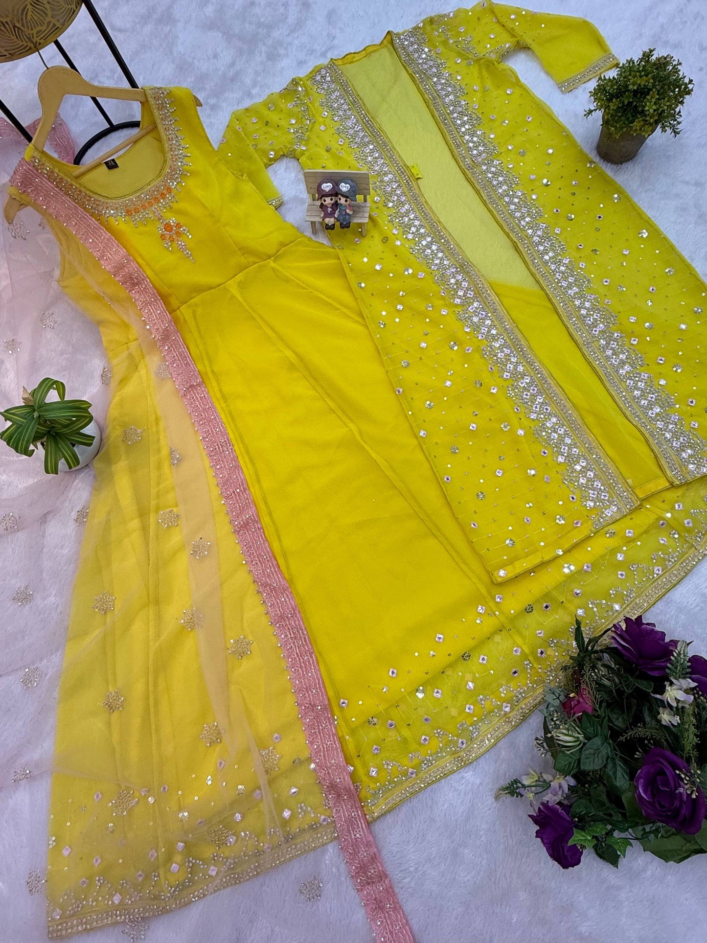 Superhit Festive Gown Set with Heavy Diamond Work! ✨