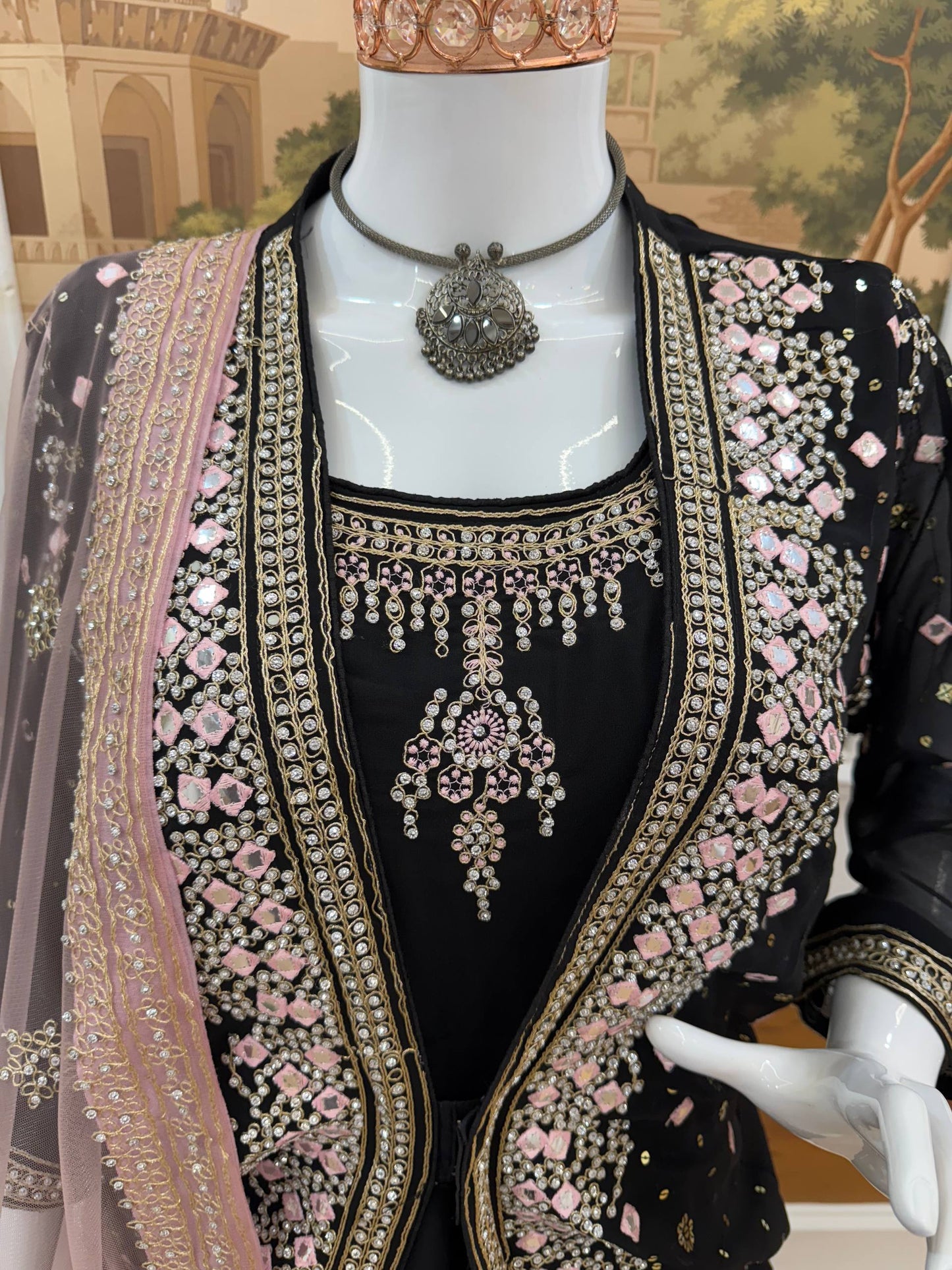 Superhit Festive Gown Set with Heavy Diamond Work! ✨