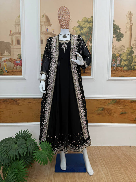 Superhit Festive Gown Set with Heavy Diamond Work! ✨