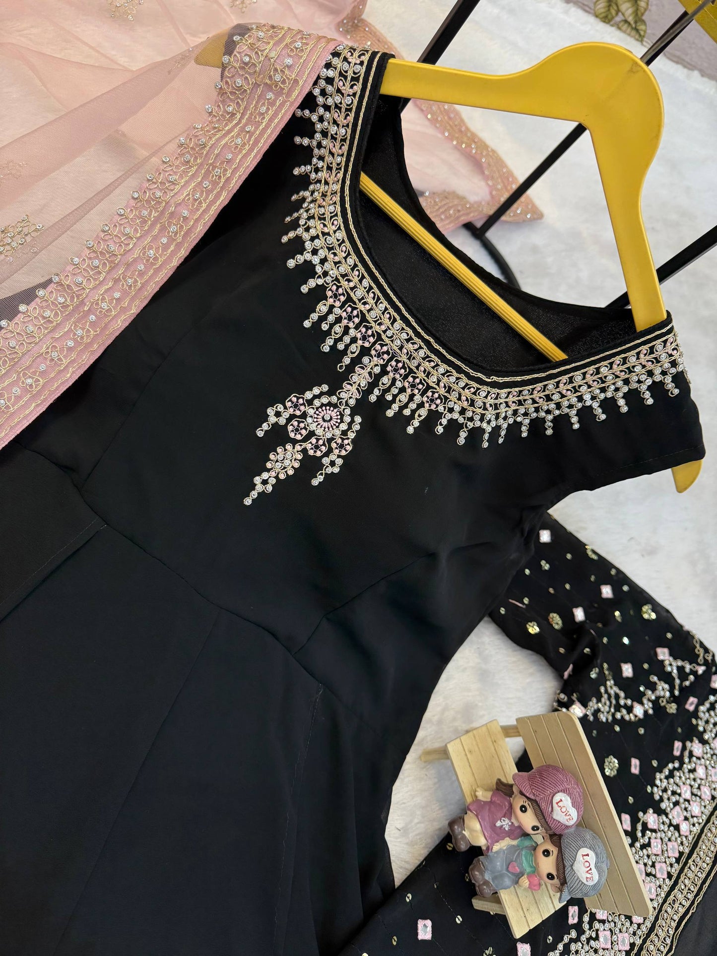 Superhit Festive Gown Set with Heavy Diamond Work! ✨