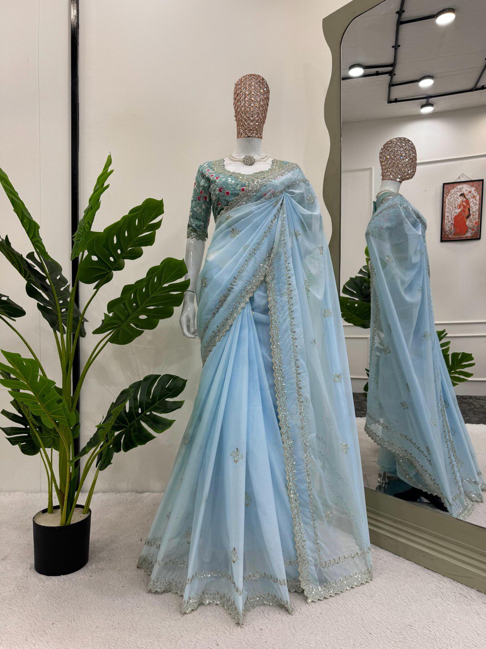 ✨ Elegant Tibby Silk Designer Saree ✨