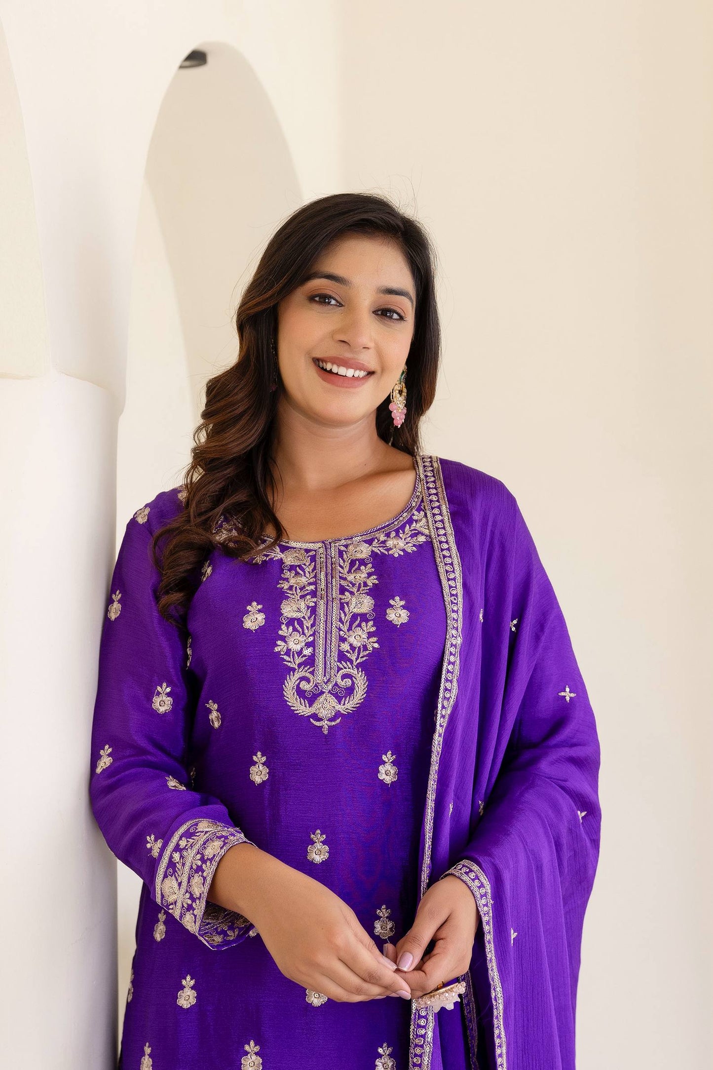 💫 Elegant Embroidery Luxe Suit Set-DVD-5128 💫