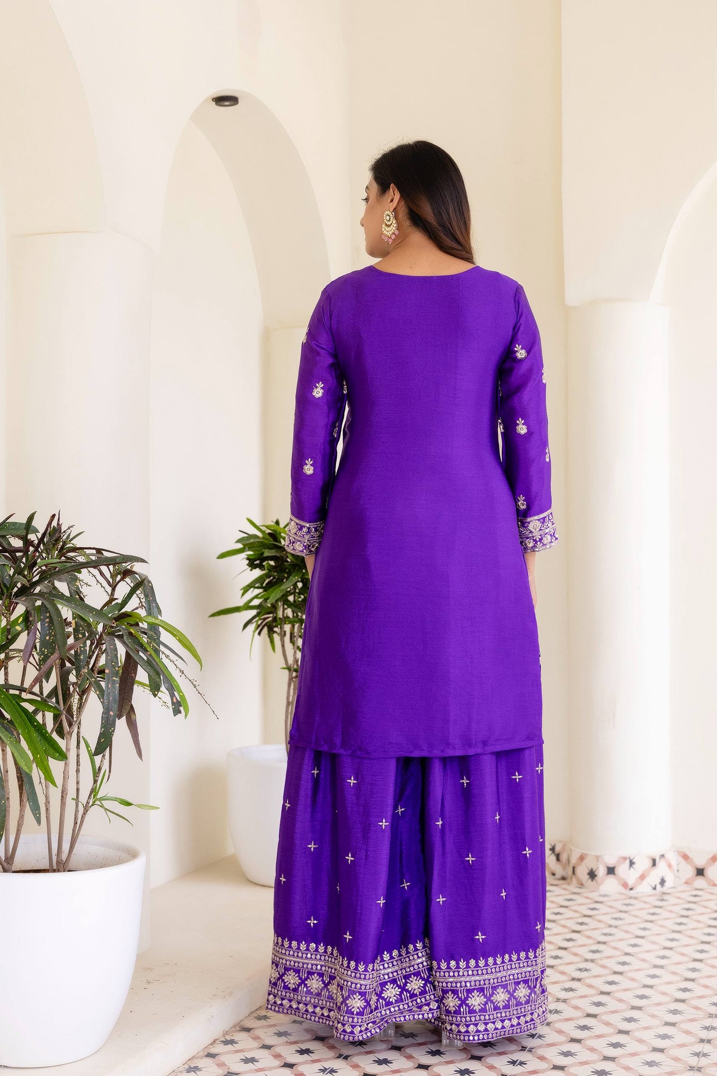 💫 Elegant Embroidery Luxe Suit Set-DVD-5128 💫