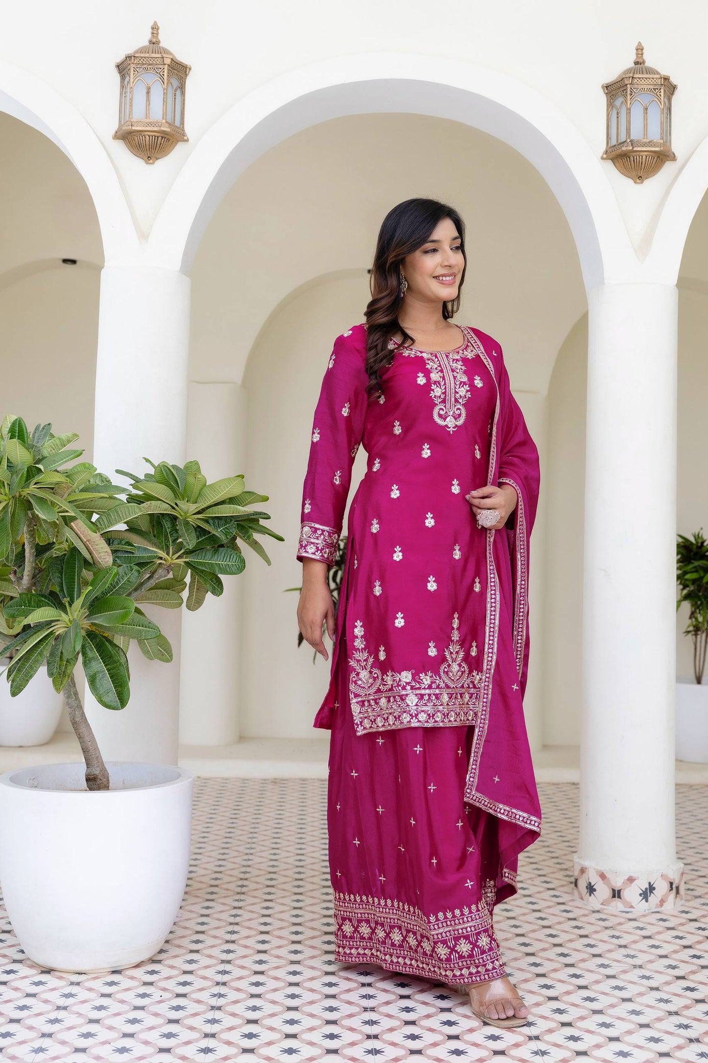 💫 Elegant Embroidery Luxe Suit Set-DVD-5128 💫