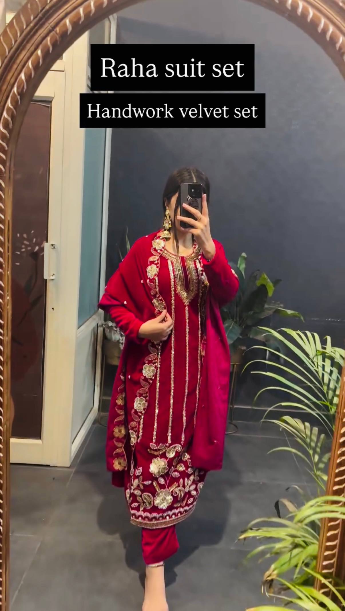 Premium Velvet 3-Piece Suit – Heavy Work Elegance! - ST - 1134 💎 💃