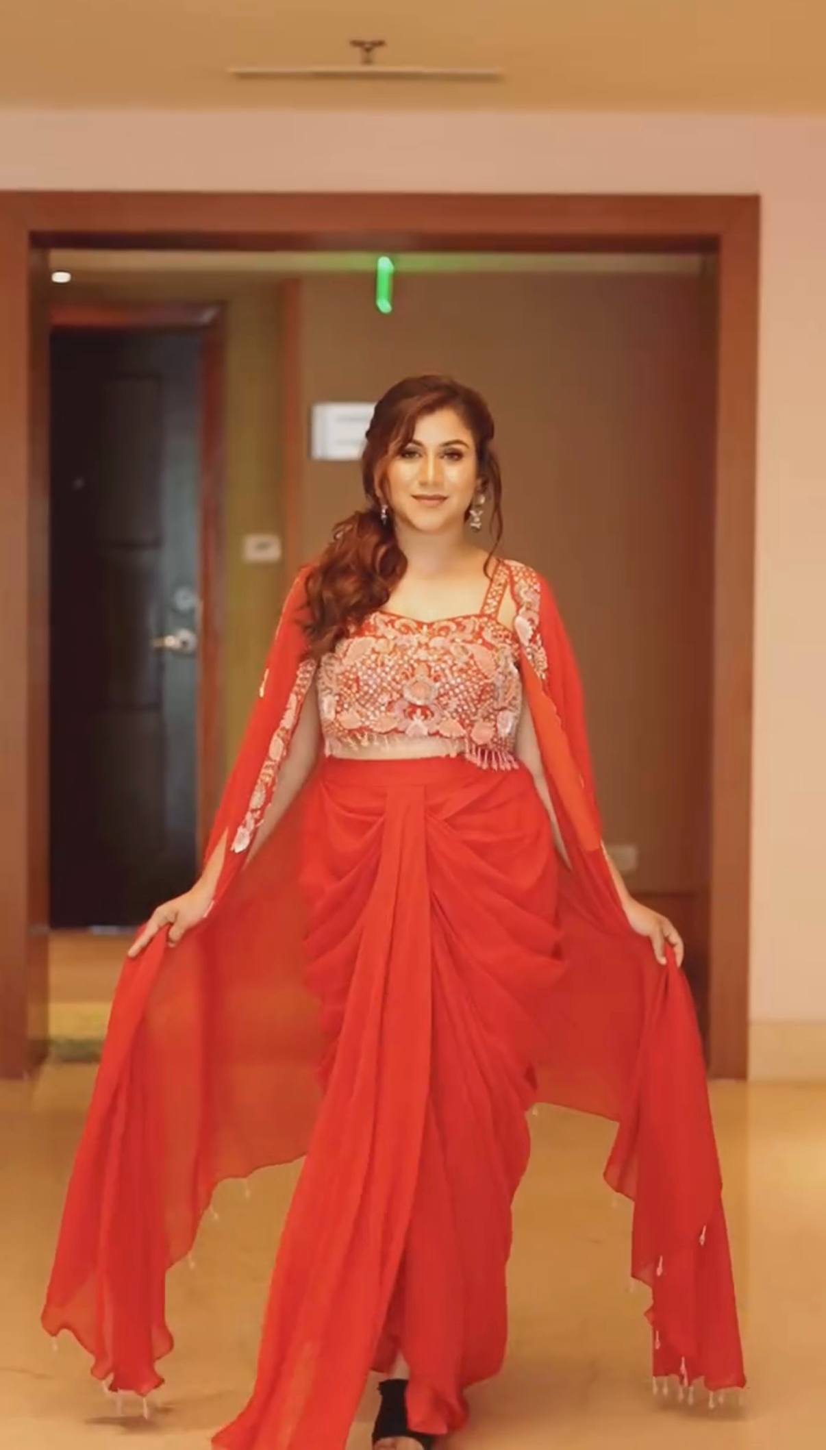 Superhit Indo-Western Designer Set with Full Embroidered Shrug-ST-1123 💃🔥