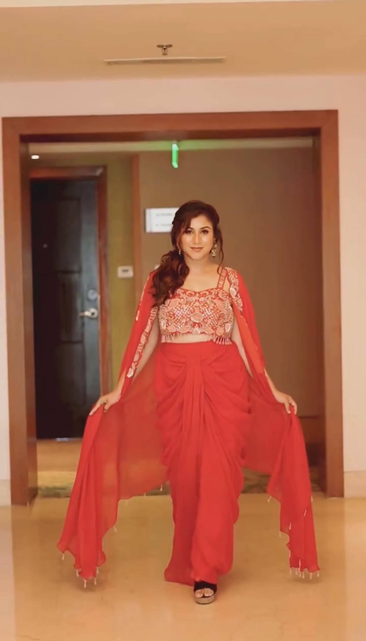 Superhit Indo-Western Designer Set with Full Embroidered Shrug-ST-1123 💃🔥