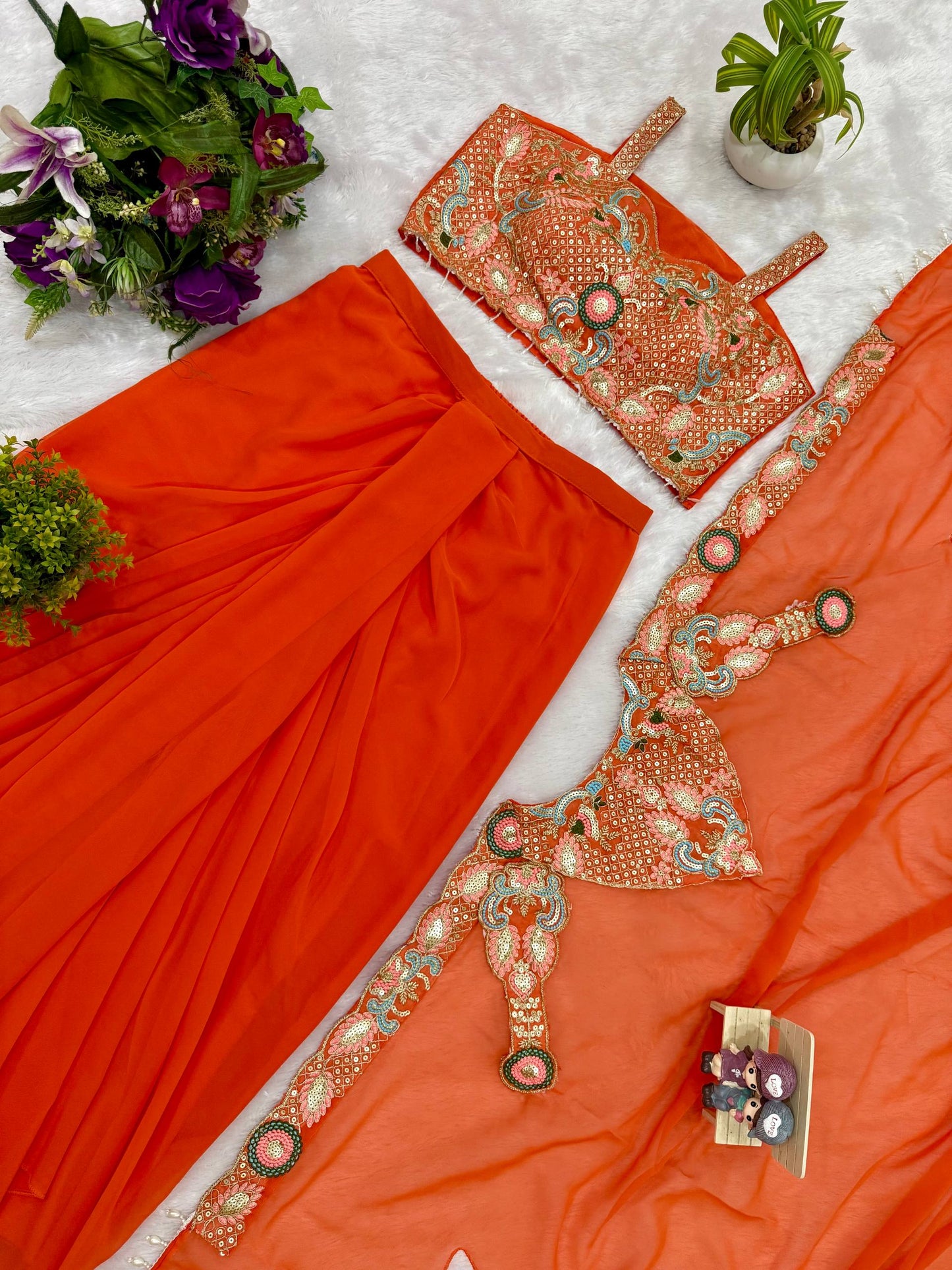 Superhit Indo-Western Designer Set with Full Embroidered Shrug-ST-1123 💃🔥