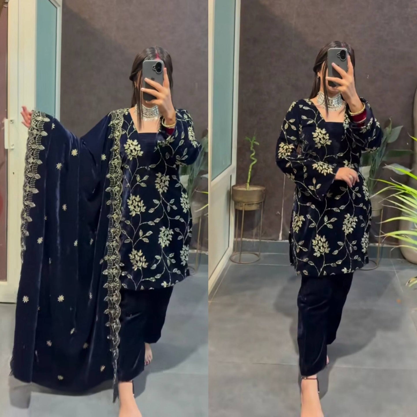 Velvet Royalty Suit Set -NF-1259✨ 👑 ✨