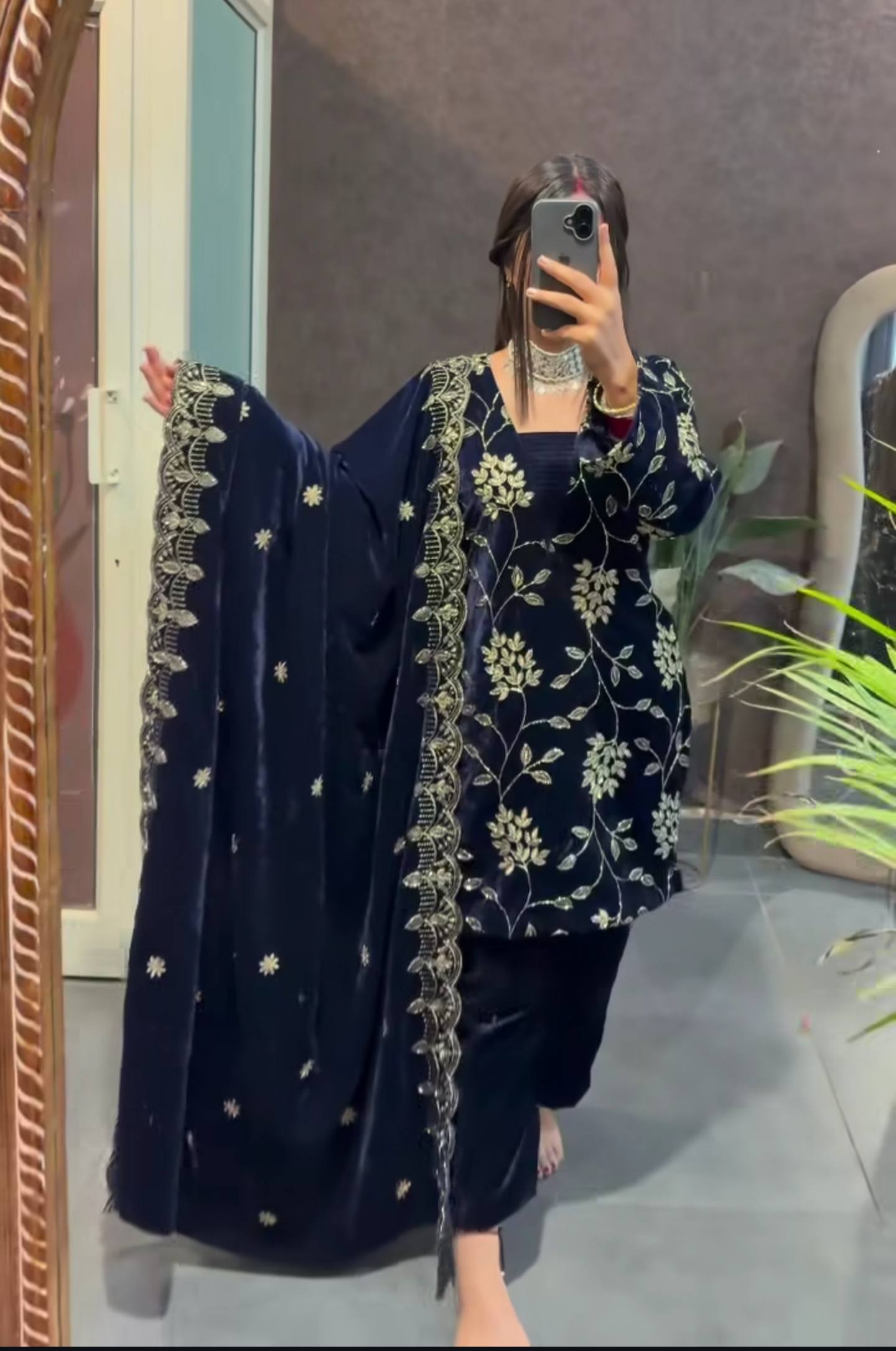 Velvet Royalty Suit Set -NF-1259✨ 👑 ✨