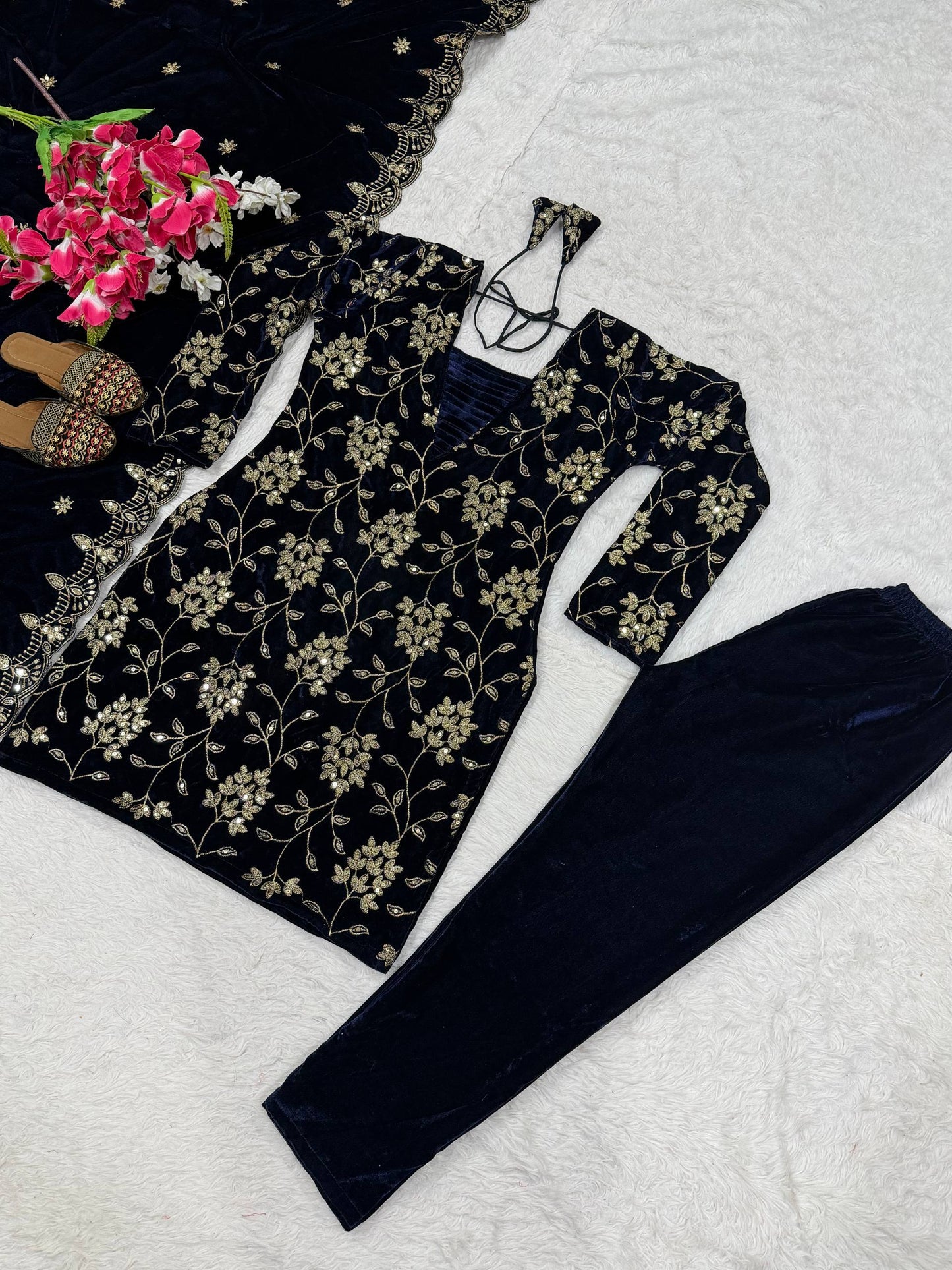 Velvet Royalty Suit Set -NF-1259✨ 👑 ✨