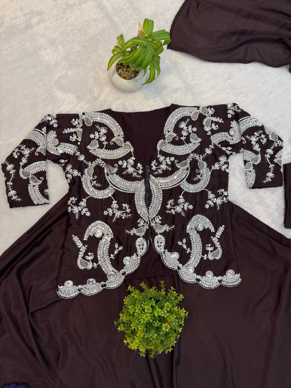 Super Stylish Ready-to-Wear Drape Saree-ST-1135👀💃