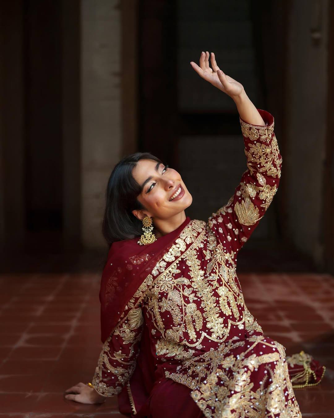 Elegant Sequence Embroidered 3-Piece Designer Suit-ZF-433 ✨✨