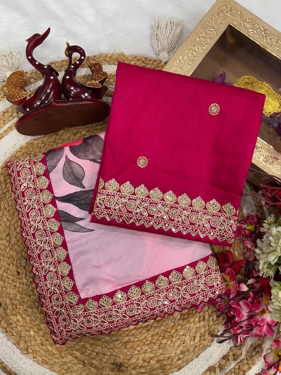 Stunning Rangoli Silk Embroidered Saree -NC 5492🌟✨ 🌟