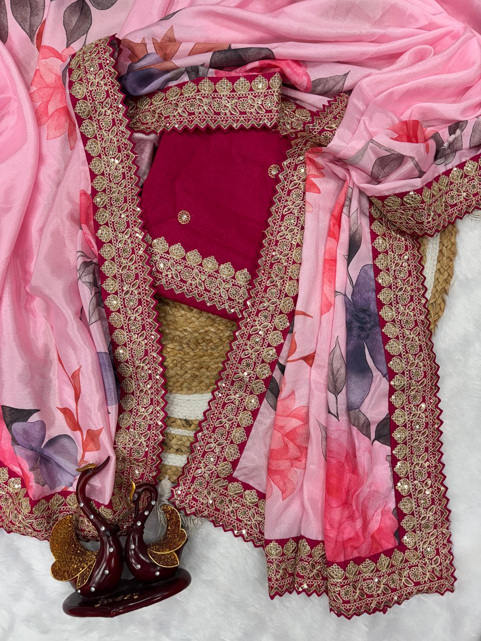 Stunning Rangoli Silk Embroidered Saree -NC 5492🌟✨ 🌟