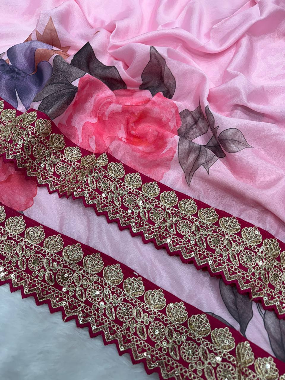 Stunning Rangoli Silk Embroidered Saree -NC 5492🌟✨ 🌟