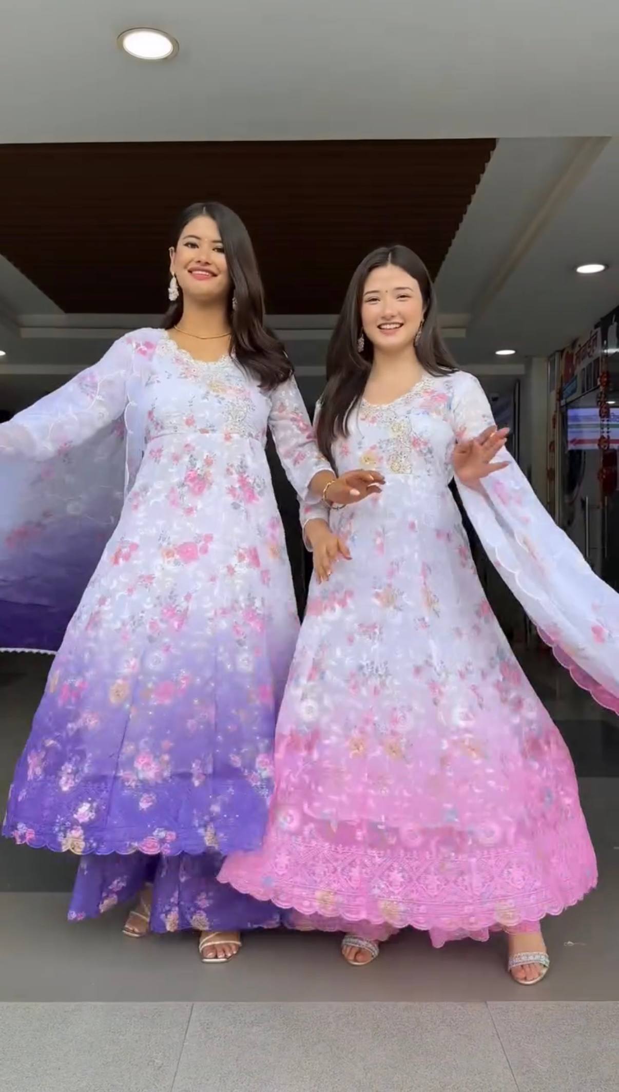 New Trending Anarkali Gown–Dupatta Set on Faux Georgette-ST-1126 💎🔥