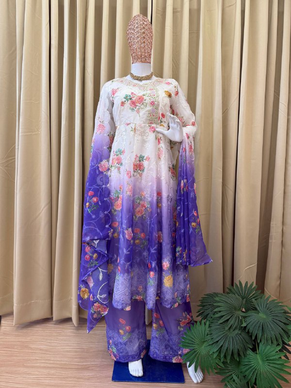 New Trending Anarkali Gown–Dupatta Set on Faux Georgette-ST-1126 💎🔥