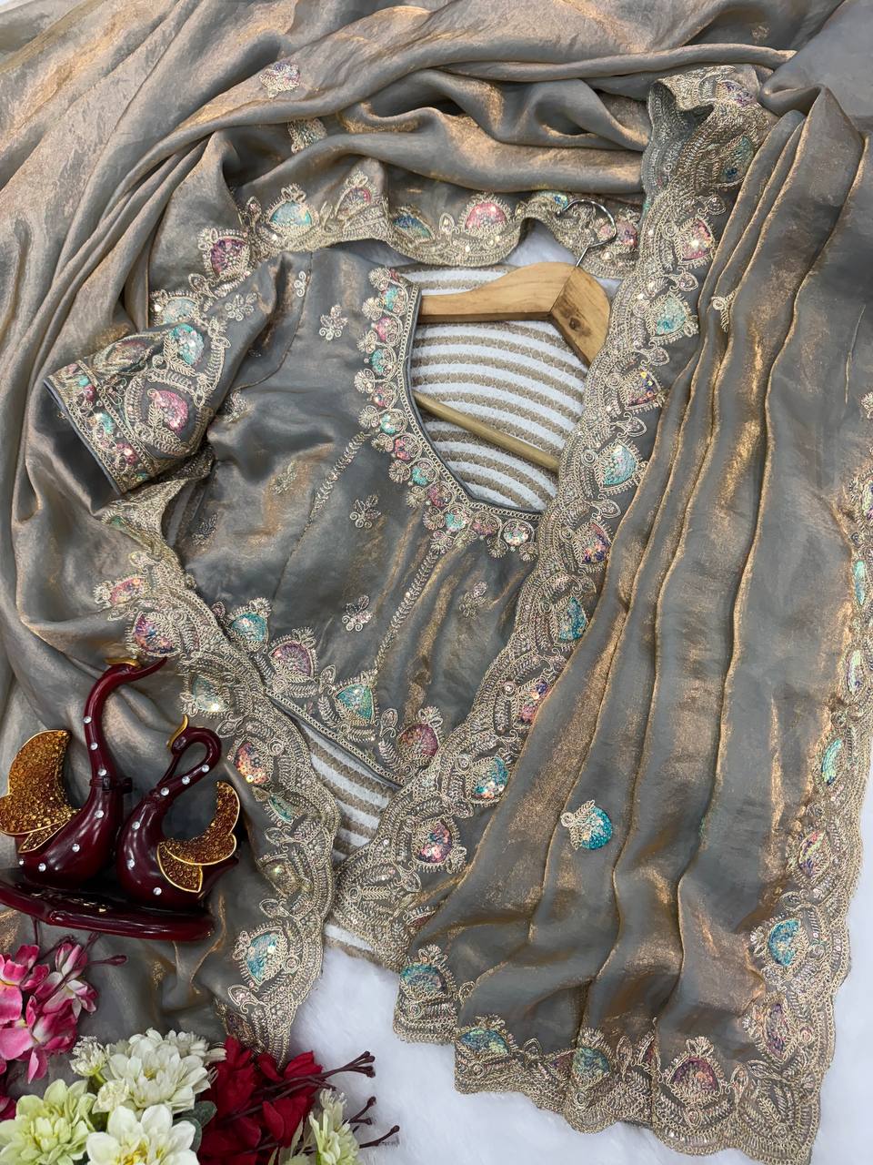 Dual Shine Saree -NC-5447 💫💫