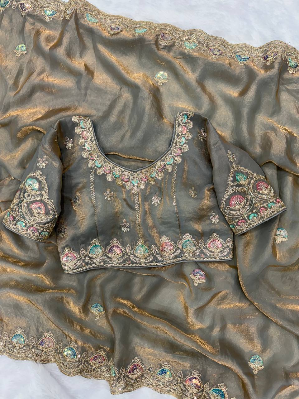 Dual Shine Saree -NC-5447 💫💫