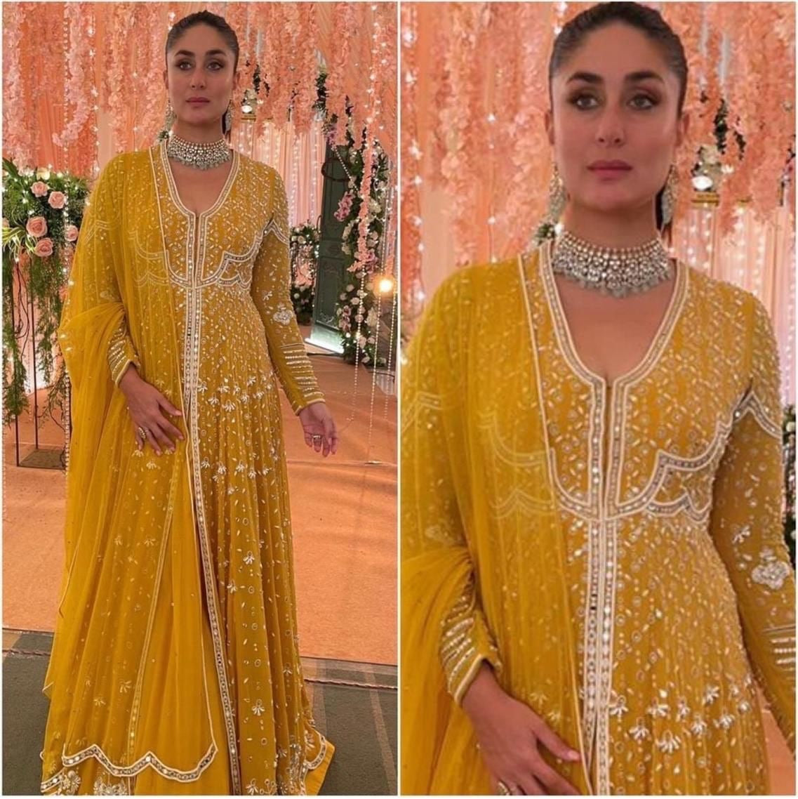 Georgette Embroidered Gown–Lehenga Set-KD-1055 💃✨