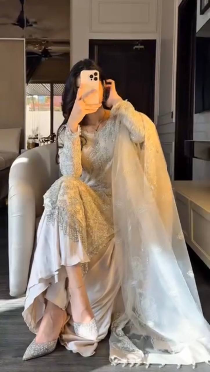 Sparkle Charm – Designer Soft Net 3-Piece Suit Set-KF-1703 💖💖