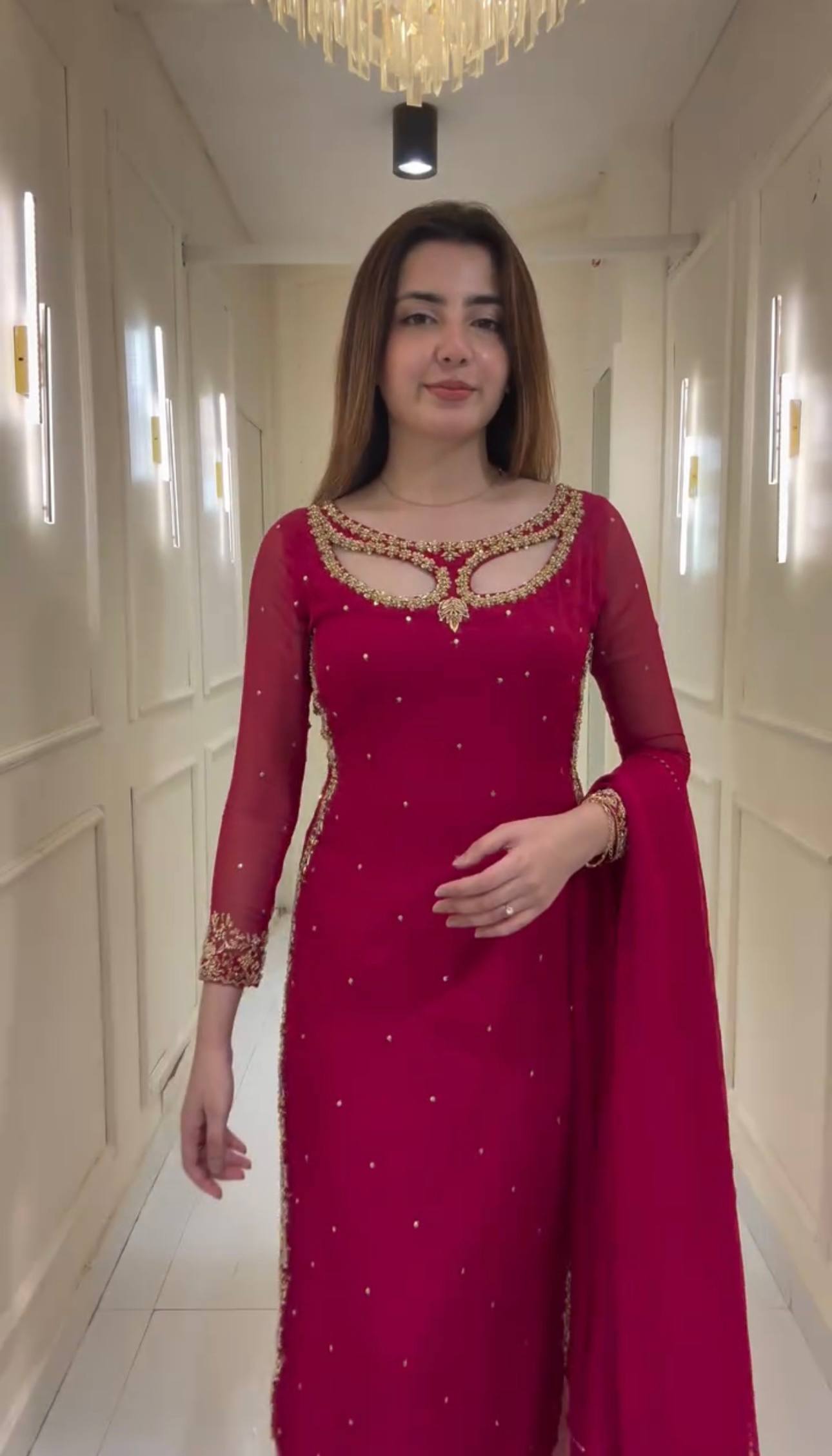 Superhit Pearl-Work Suit Set on Faux Georgette-ST-1125💃🥻