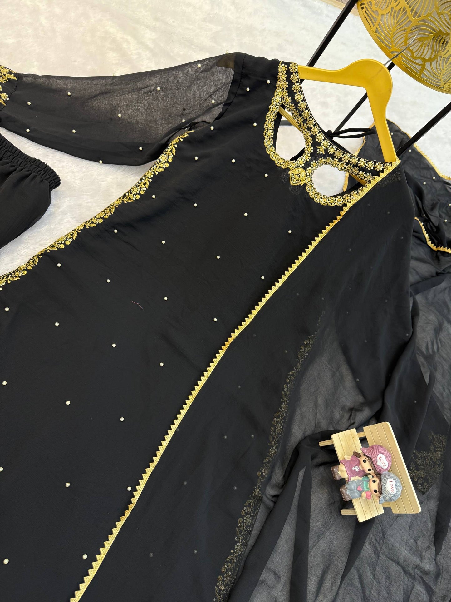 Superhit Pearl-Work Suit Set on Faux Georgette-ST-1125💃🥻