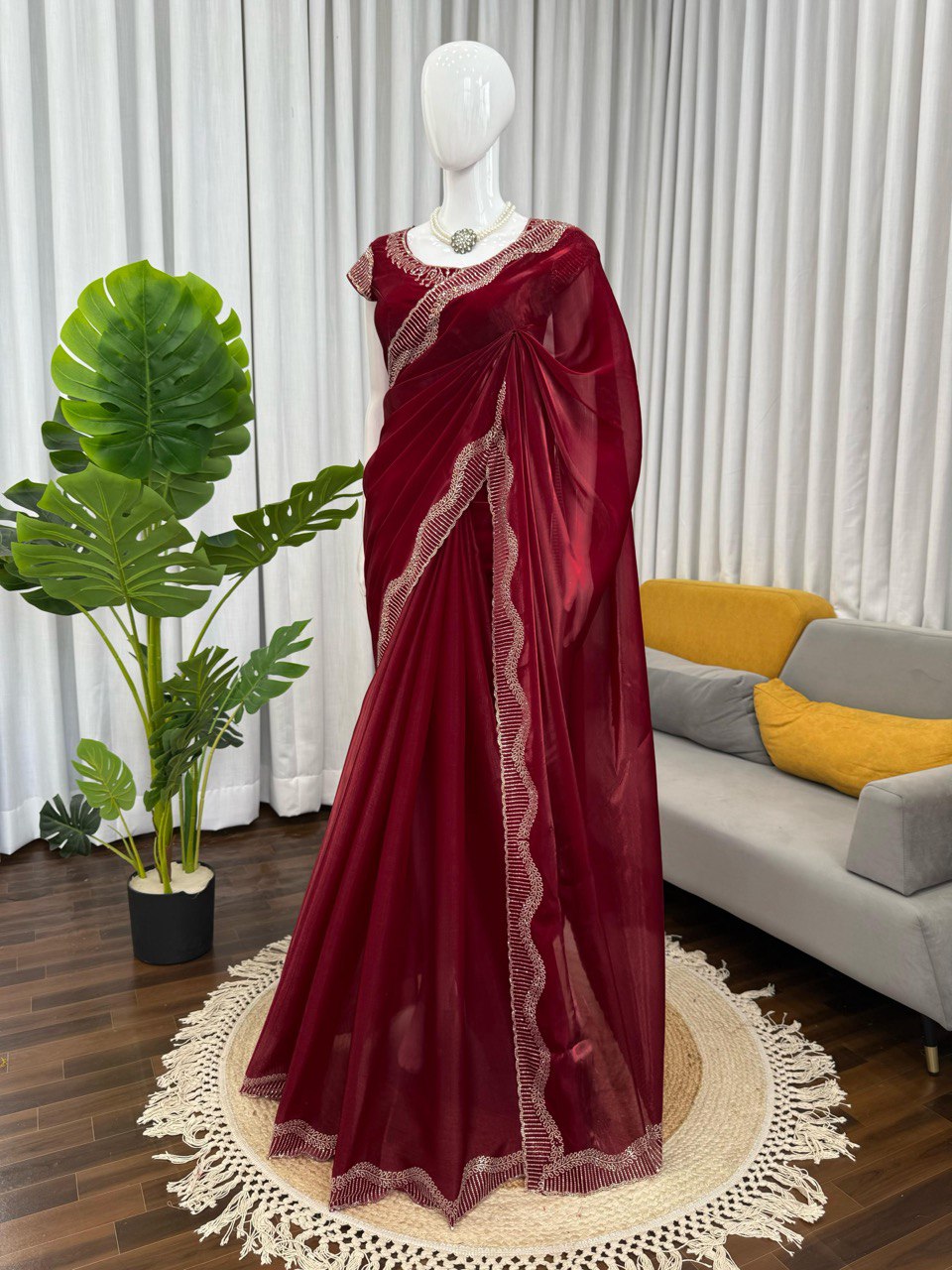 ✨ Designer Jimmy Chu Saree – Grace with a Touch of Glamour ✨