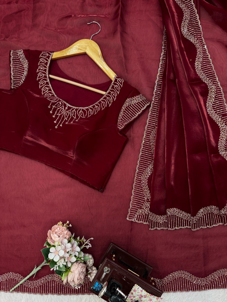 ✨ Designer Jimmy Chu Saree – Grace with a Touch of Glamour ✨