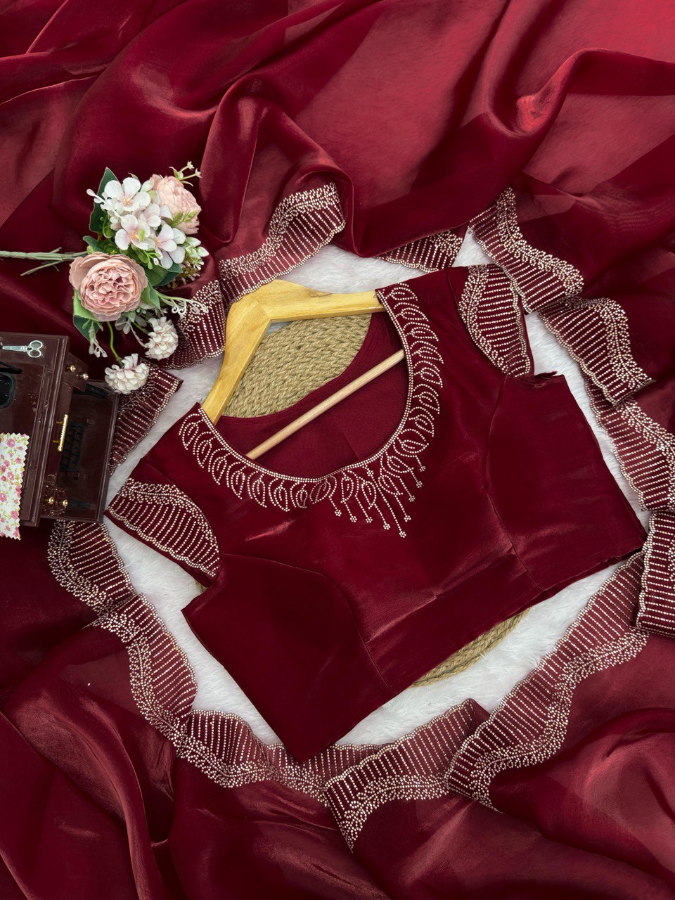 ✨ Designer Jimmy Chu Saree – Grace with a Touch of Glamour ✨
