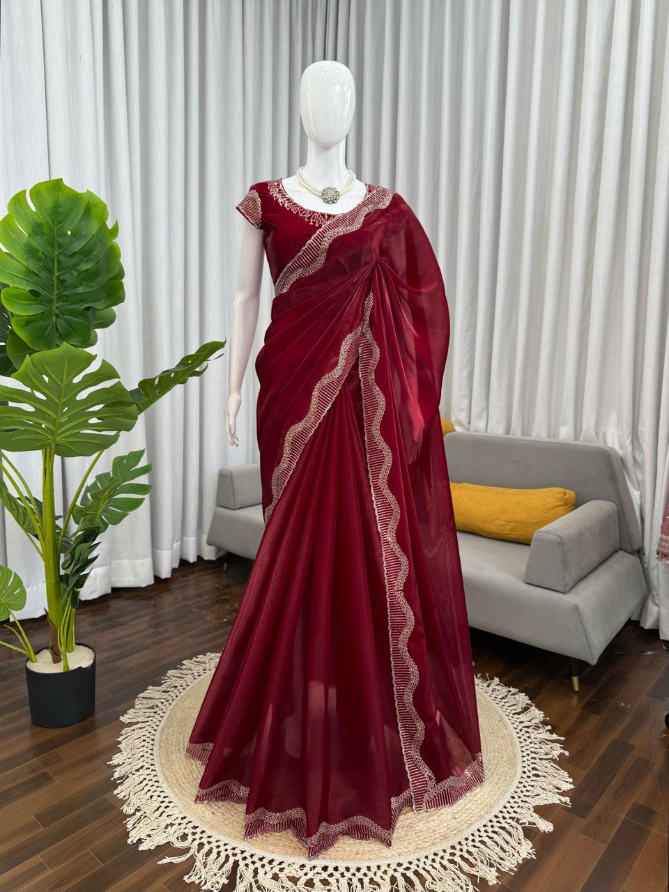 ✨ Designer Jimmy Chu Saree – Grace with a Touch of Glamour ✨