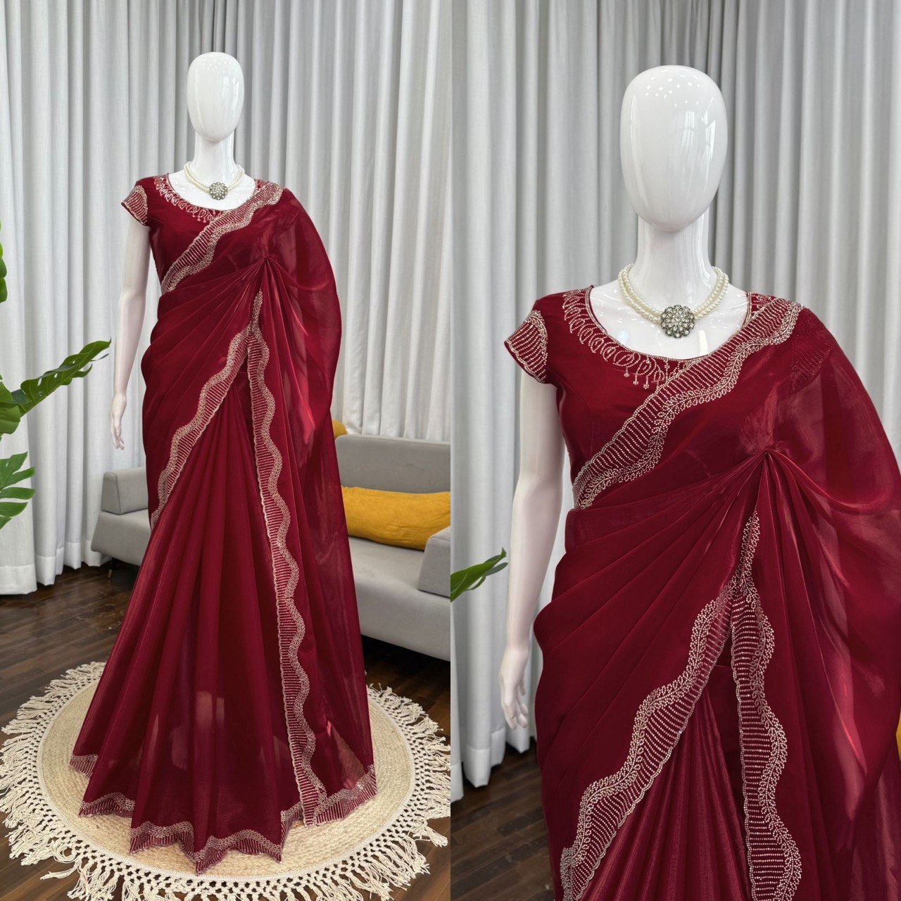 ✨ Designer Jimmy Chu Saree – Grace with a Touch of Glamour ✨