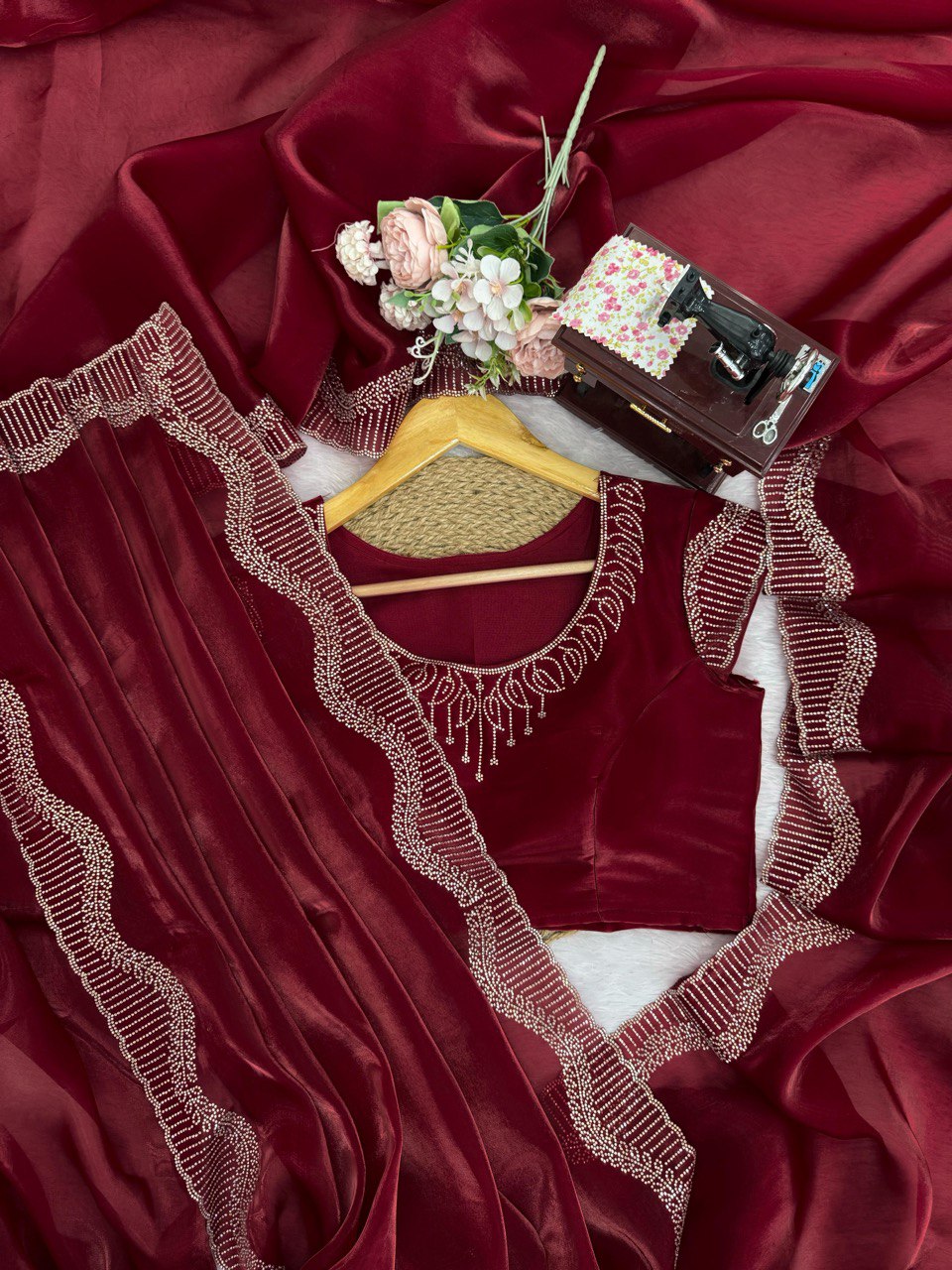 ✨ Designer Jimmy Chu Saree – Grace with a Touch of Glamour ✨