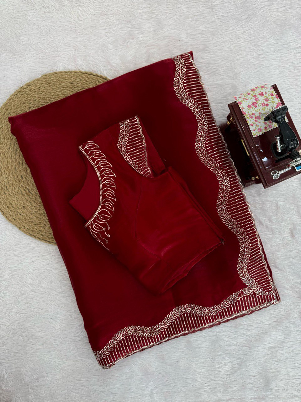 ✨ Designer Jimmy Chu Saree – Grace with a Touch of Glamour ✨
