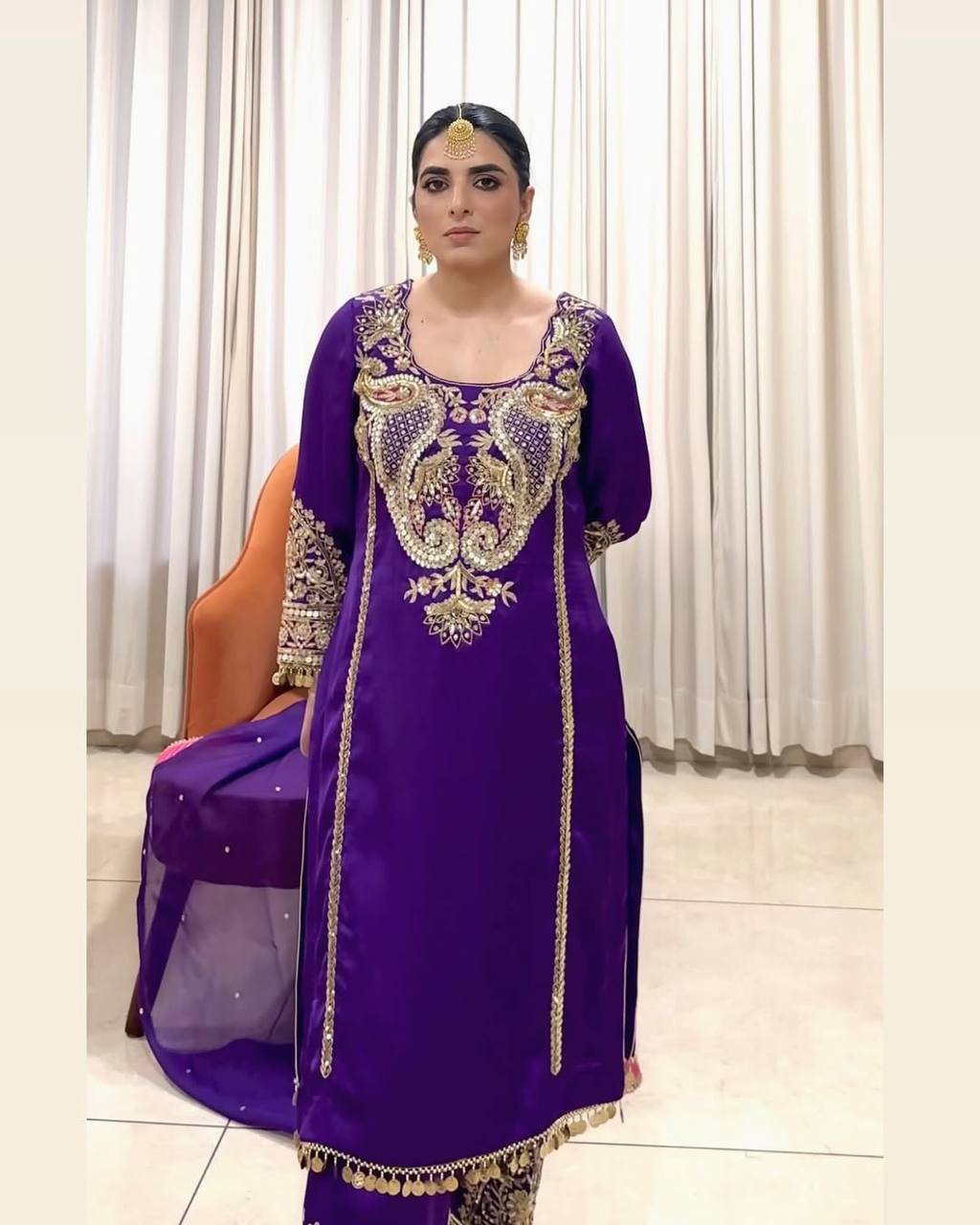 Glam Shine Georgette 3-Piece Suit Set-KF-1704✨✨