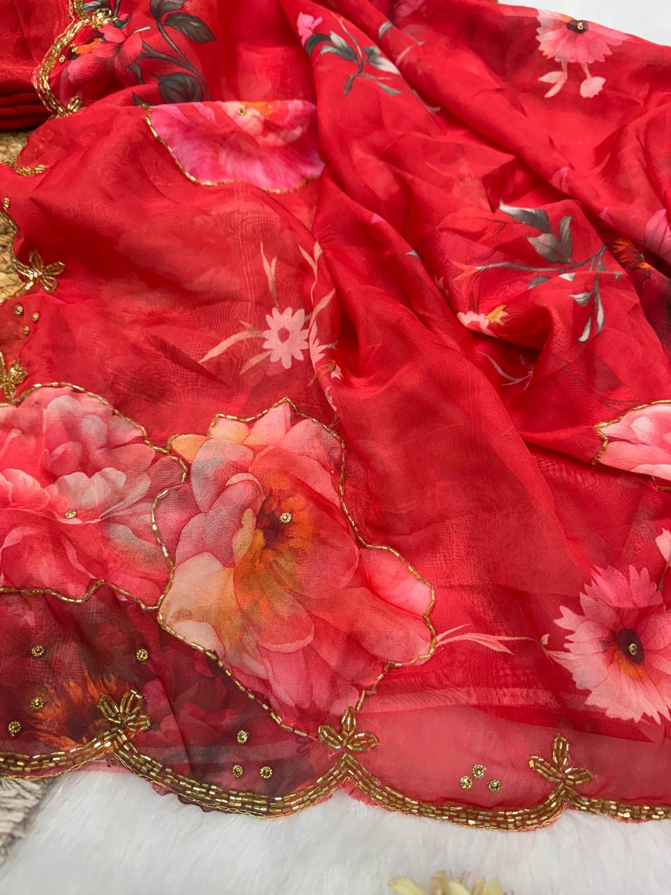 Floral Grace Saree Collection-NC-5513 💐💖💐