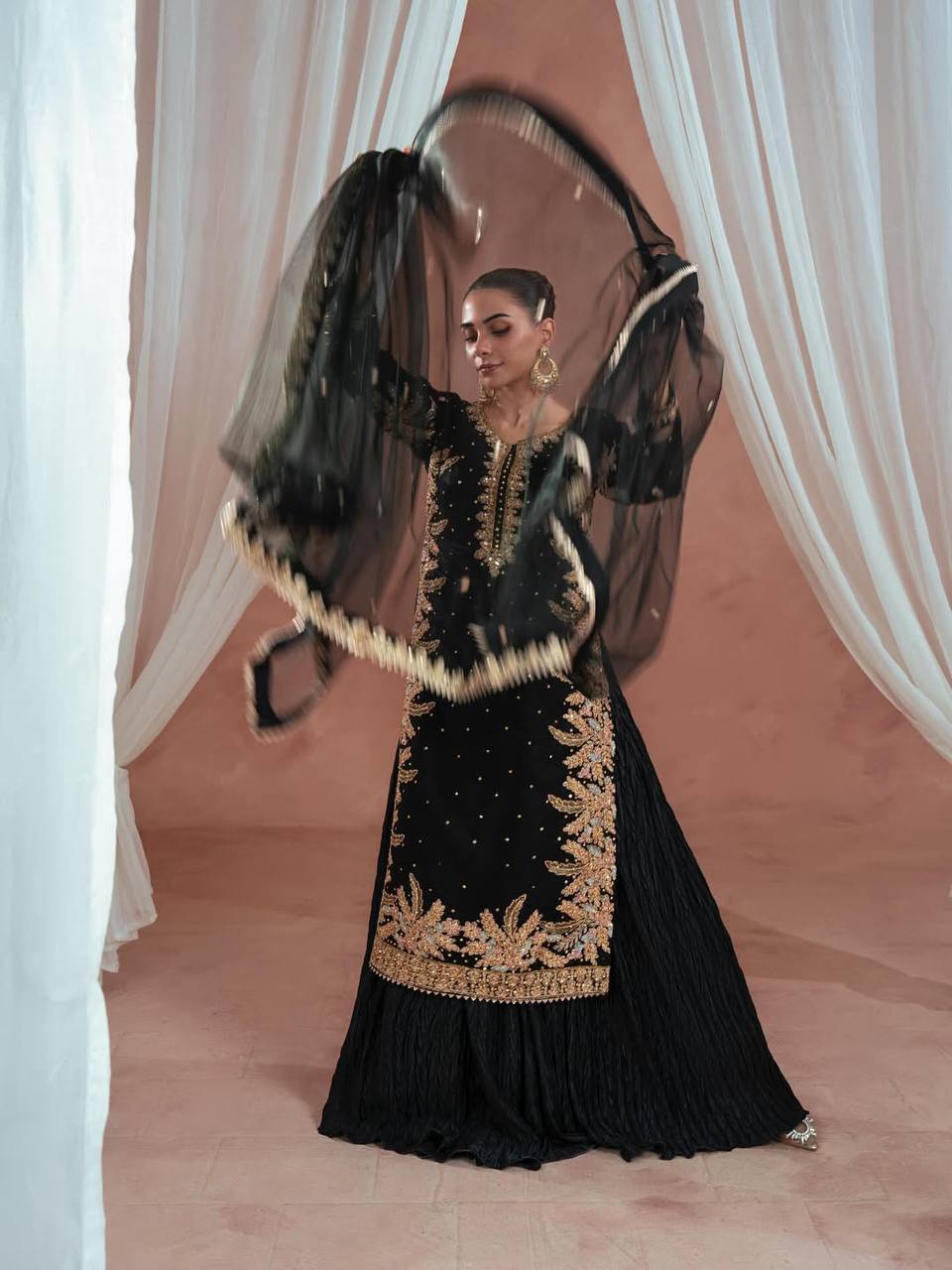 Elegant Pearl Glow – Designer 3-Piece Suit Set-KF-1705 💫💫