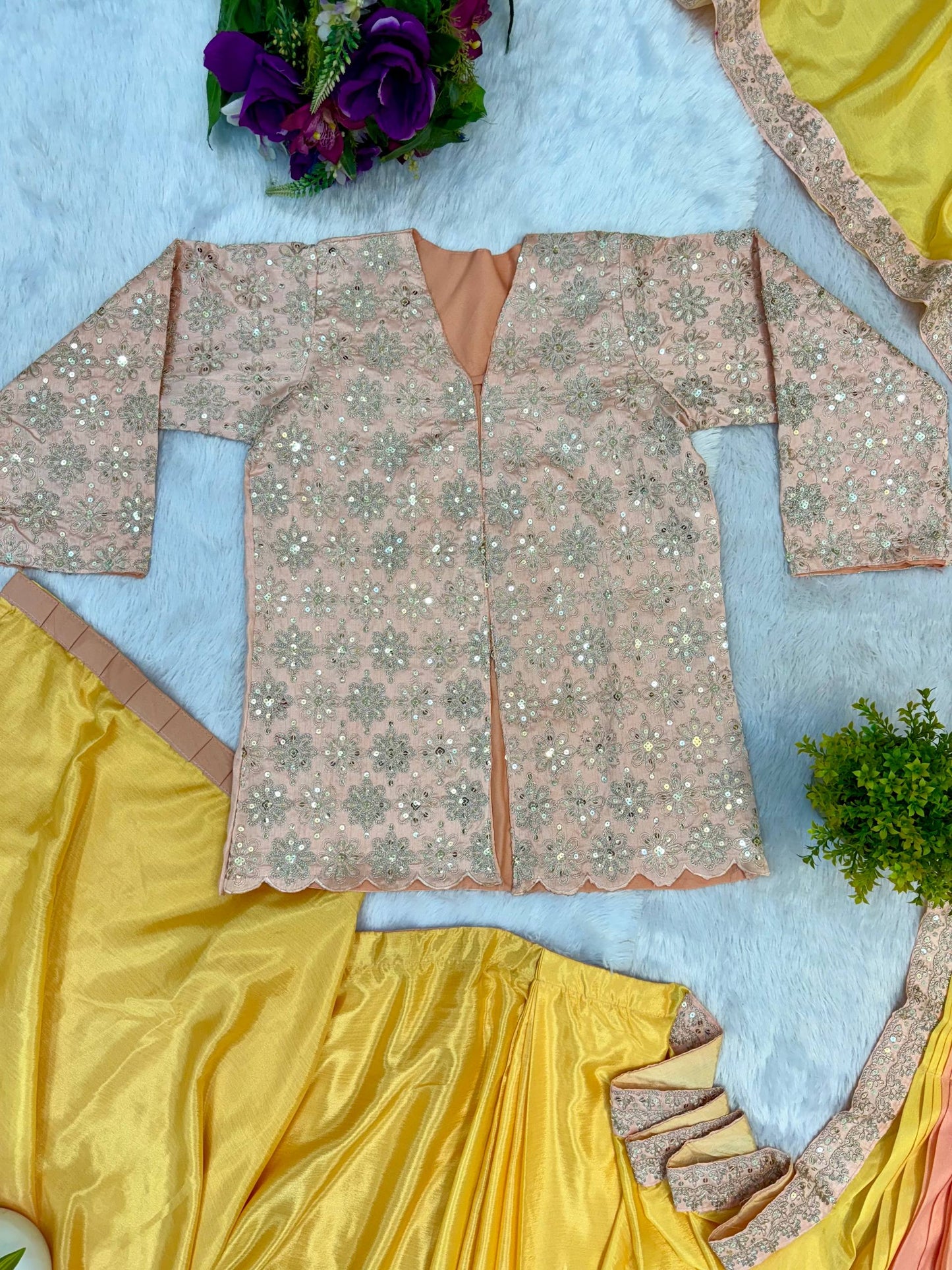 Superhit Indo-Western Drape Saree with Embroidered Koti! 🚀🥻