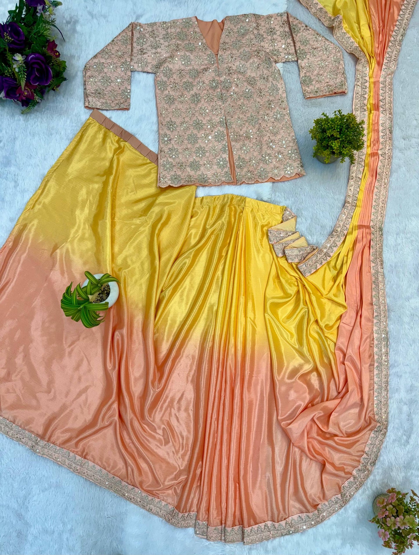 Superhit Indo-Western Drape Saree with Embroidered Koti! 🚀🥻