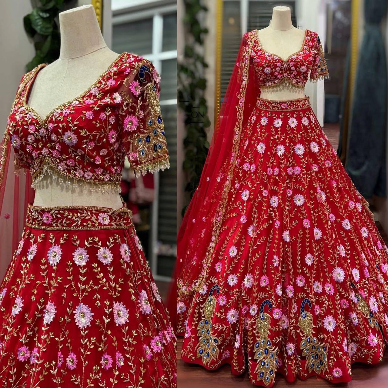 Premium Soft Net Lehenga with Sequins Embroidery & Matching Dupatta