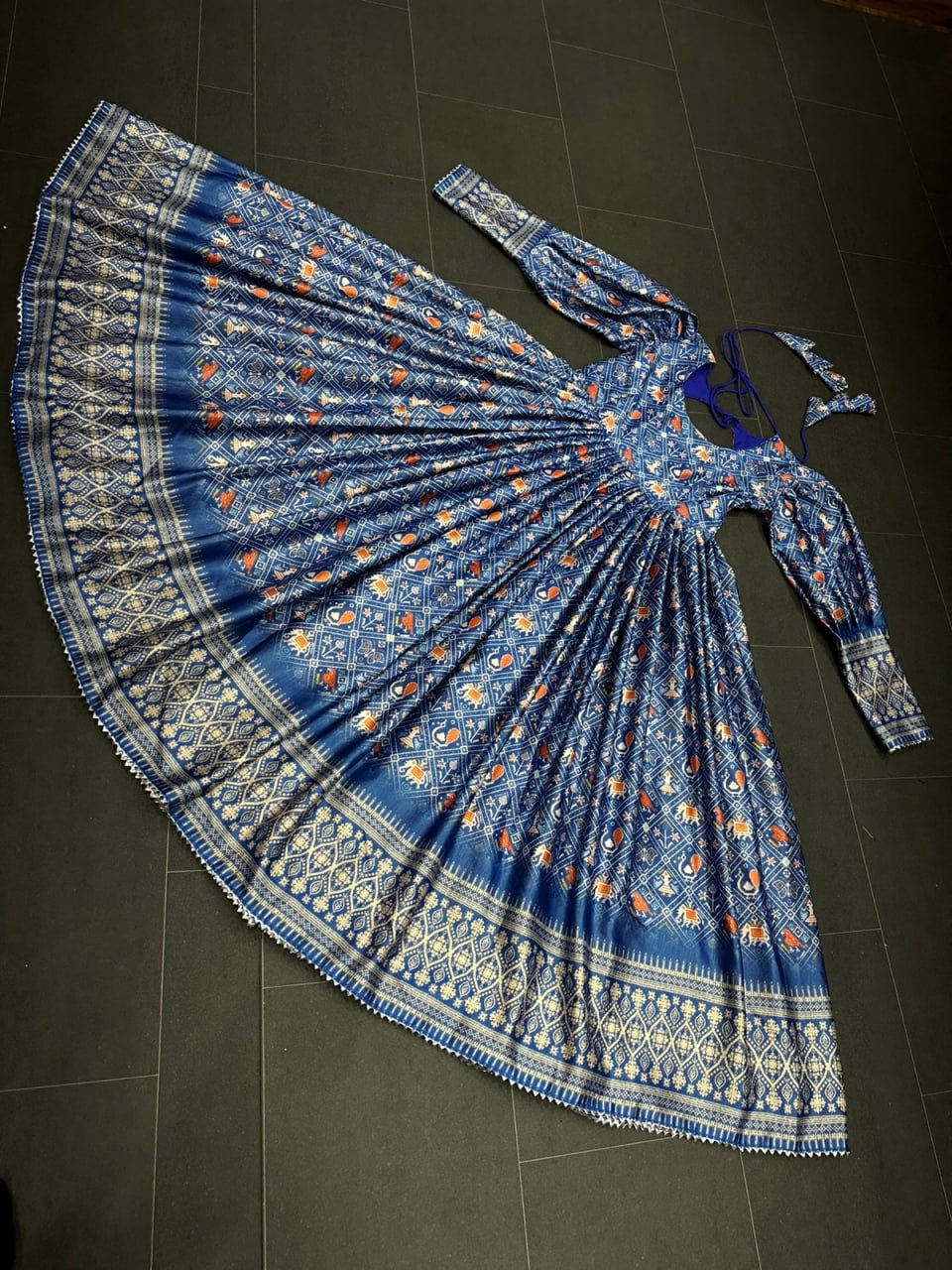 Stylish Digital Print Gown – Party Wear Special-KD-1221 💃🏻💃🏻