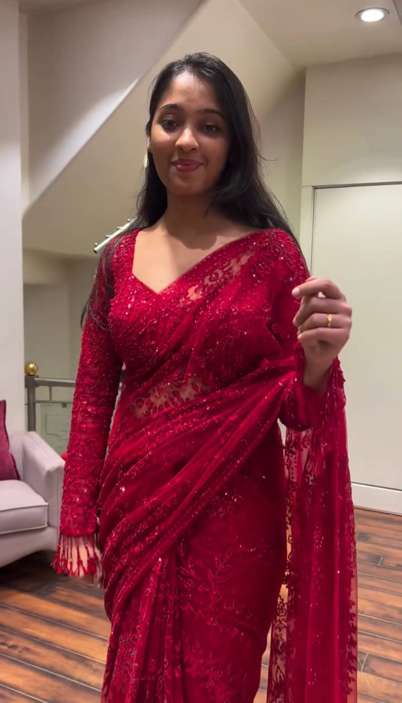 Superhit Georgette Embroidered Saree with Ready Blouse!-ST- 488 💃