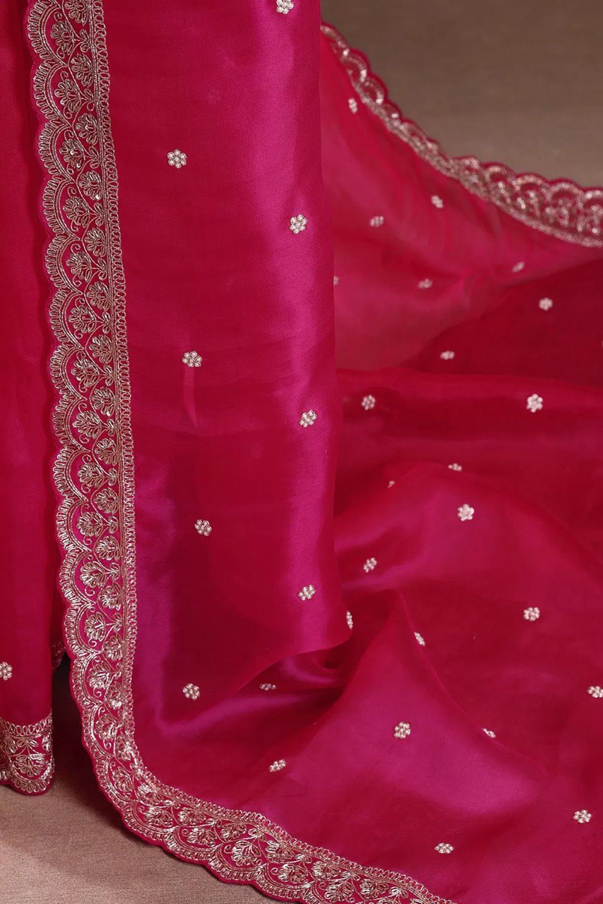 ✨ Elegant Tibby Silk Sequin Saree ✨