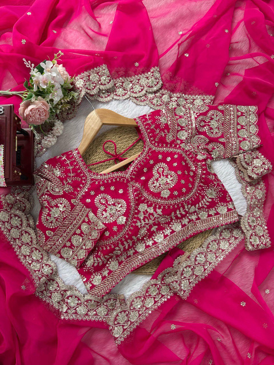 ✨ Elegant Tibby Silk Sequin Saree ✨