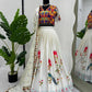 🌸 Royal Reverie: Reyon 3-Piece Semi-Stitched Lehenga Set with Elegant Mirror & Thread Work