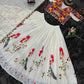🌸 Royal Reverie: Reyon 3-Piece Semi-Stitched Lehenga Set with Elegant Mirror & Thread Work