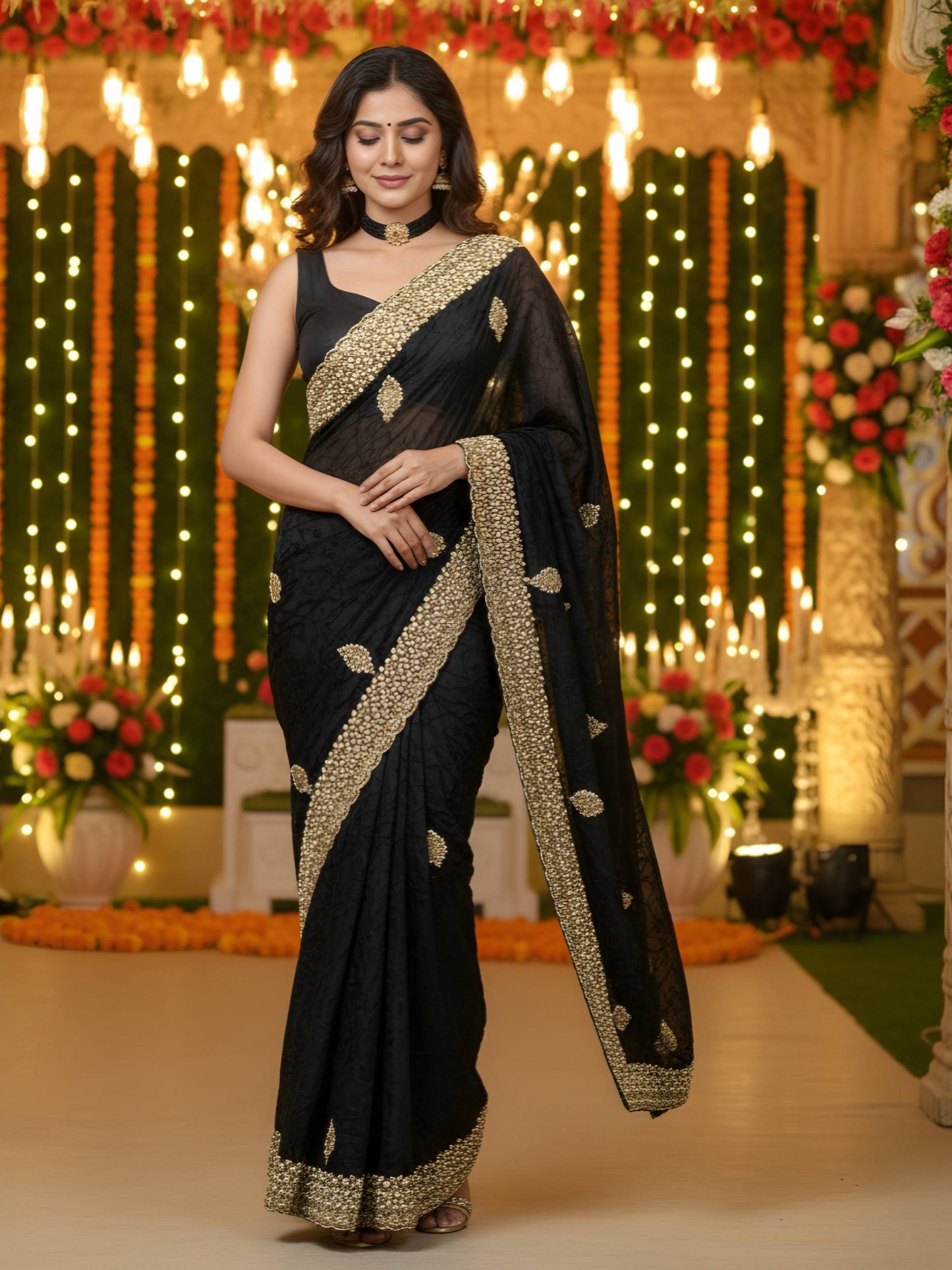 Party Wear Saree-DVD-HD4 🌷🖤🌷