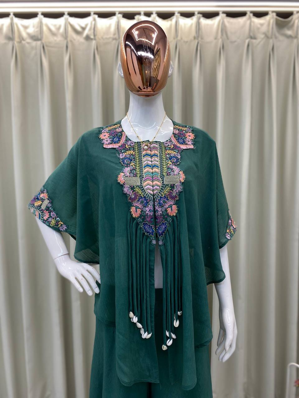 ✨ Charming Chinon Indo Western Suit Set 💃💖